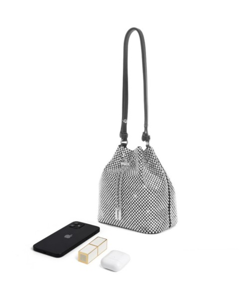 Elegant Flash Diamond one shoulder Premium texture Fashion commuter street Crossbody bucket bag