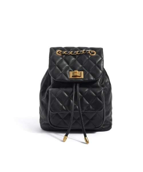 Backpack Female Small Fragrance Chain Schoolbag Texture Commuting Light Travel Bag Small Backpack