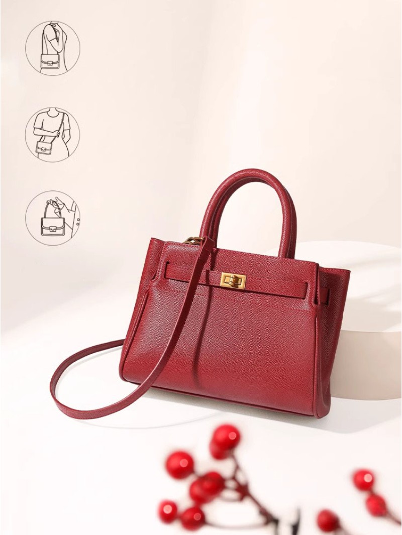 Red Handbag Female Wedding Bridal Bag Mom Premium Wedding Bag Large Capacity Commuter Bag 