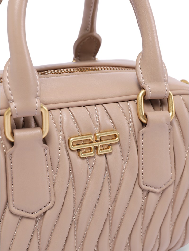 Crossbody bag Fashion commute off the street pleated bag Boston bag 