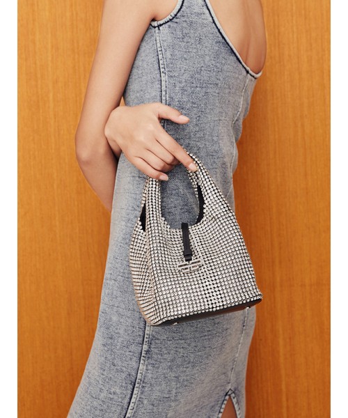 Bag Female Autumn Winter Exquisite Fashion Flash Diamond Single Shoulder Crossbody Bucket Bag